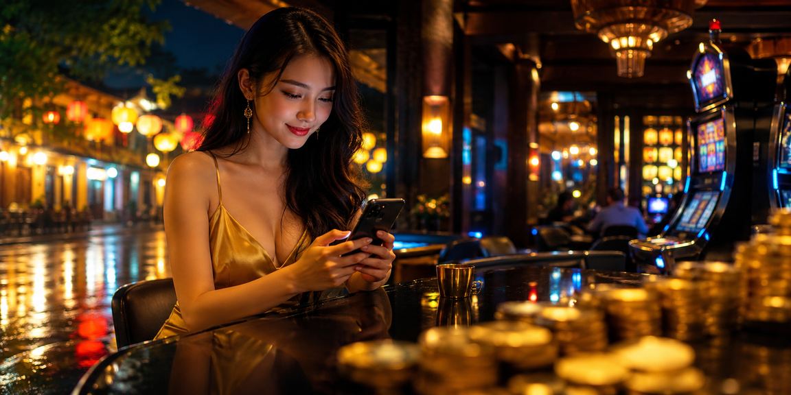 Người dùng tại Hội An xem kèo thể thao trực tuyến trên điện thoại tại quán cà phê